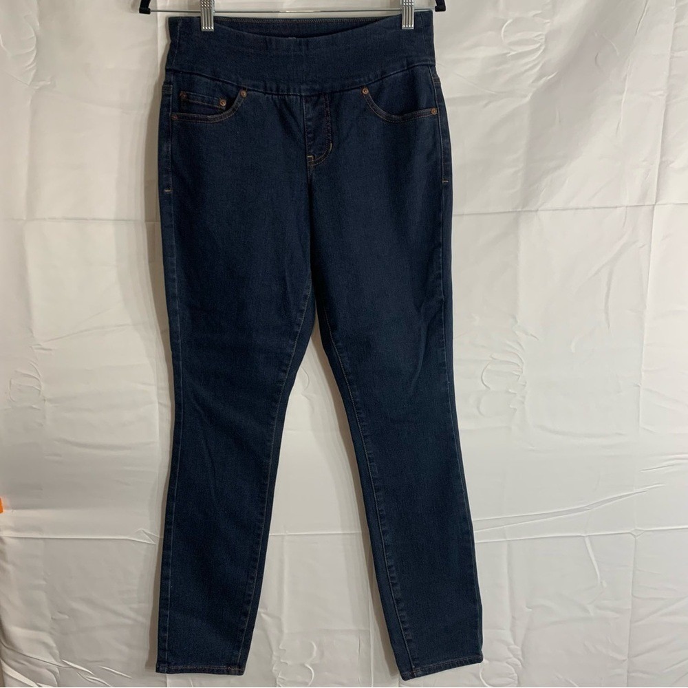 NWT JAG Women's Nora Mid Rise Skinny Pull-On Dark Elastic Jeans, size 6, 31” - Picture 12 of 12